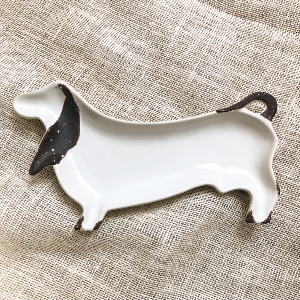 Ceramic Dachshund Trinket Dish